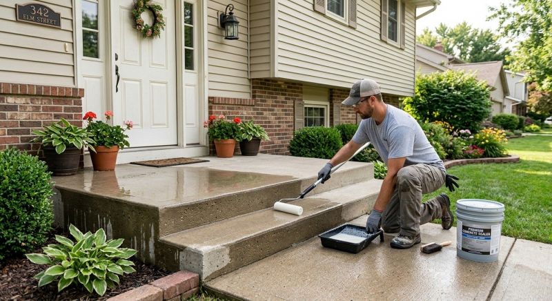 Stamped Concrete Sealing in Renton, WA